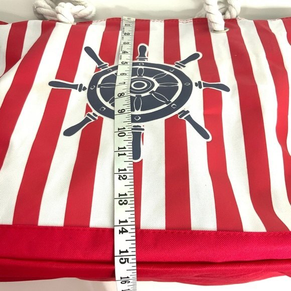 Large Striped Beach Bag - Picture 5 of 12